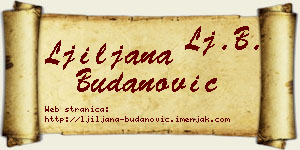Ljiljana Budanović vizit kartica